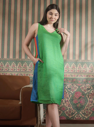 ARALA PURE NATURAL LINEN SLEEVELESS CLASSIC DRESS P C Crafts
