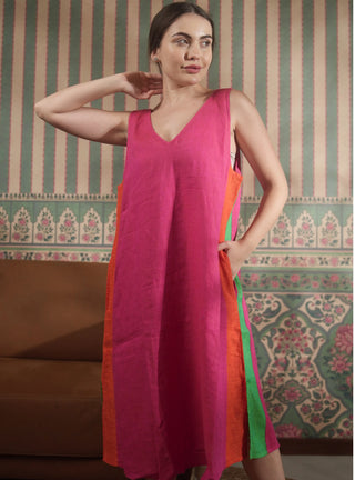 ARALA PURE NATURAL LINEN SLEEVELESS CLASSIC DRESS P C Crafts