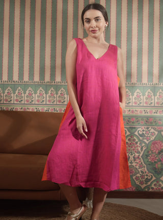 ARALA PURE NATURAL LINEN SLEEVELESS CLASSIC DRESS P C Crafts