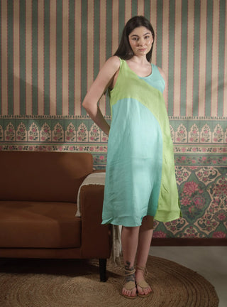 LUNINA PURE NATURAL LINEN  SLEEVELESS DRESS P C Crafts