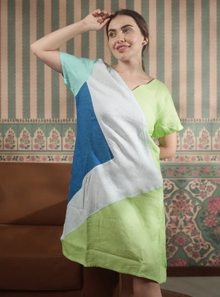 ARIA PURE NATURAL LINEN SLEEVE DRESS P C Crafts