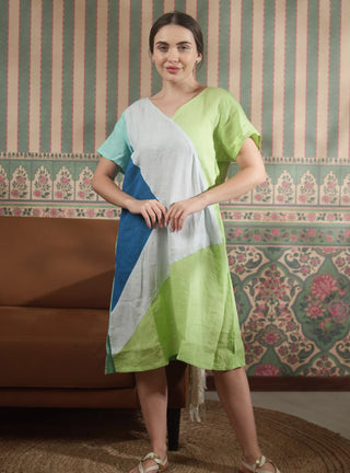 ARIA PURE NATURAL LINEN SLEEVE DRESS P C Crafts