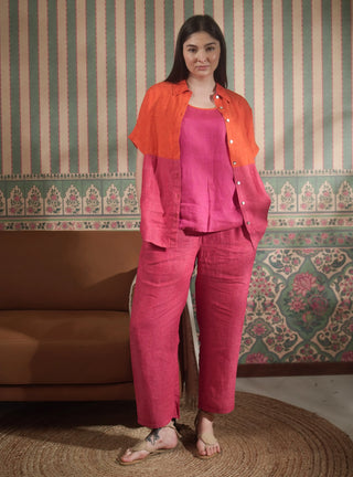 VIVA PURE NATURAL LINEN  COLOR BLOCK CO-ORD SET P C Crafts