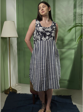 ZIA PURE NATURAL LINEN ELLA AZURE GARDEN Co-ord SET P C Crafts