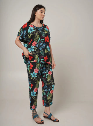 NEO  PURE NATURAL LINEN TROPICAFLORAL OASIS TUNIC P C Crafts