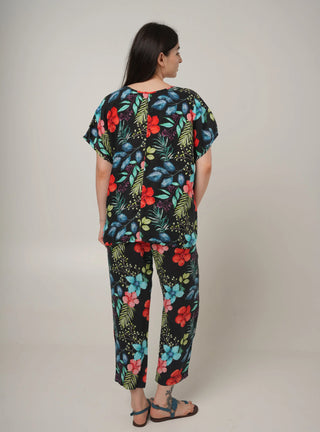 NEO  PURE NATURAL LINEN TROPICAFLORAL OASIS TUNIC P C Crafts