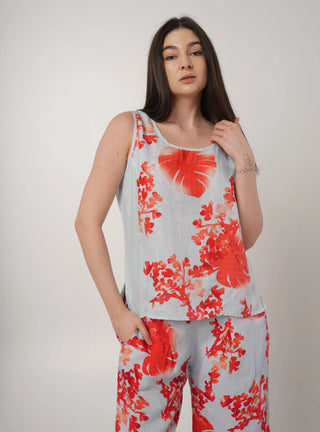 ELLA PURE NATURAL LINEN ORANGE BLOSSOM CO-ORD SET P C Crafts