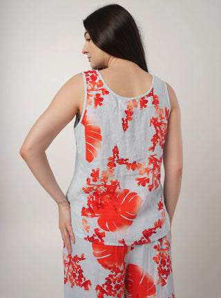 ELLA PURE NATURAL LINEN ORANGE BLOSSOM CO-ORD SET P C Crafts