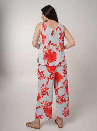 ELLA PURE NATURAL LINEN ORANGE BLOSSOM CO-ORD SET P C Crafts