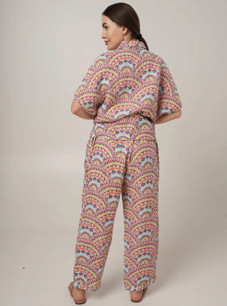 IVY PURE NATURAL LINEN COLORWAVE ABSTRACT Co-ord SET P C Crafts