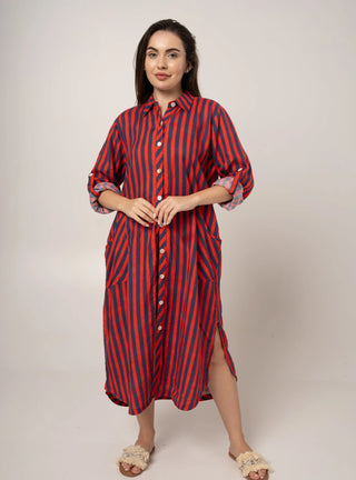 ROVA SHACKET PURE NATURAL LINEN SCARLET SKYLINE DRESS P C Crafts