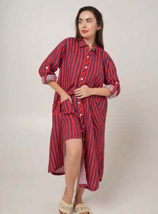 ROVA SHACKET PURE NATURAL LINEN SCARLET SKYLINE DRESS P C Crafts