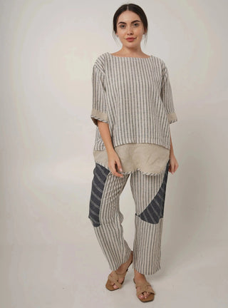 VANETIA PURE NATURAL LINEN PATCHWORK TUNIC P C Crafts