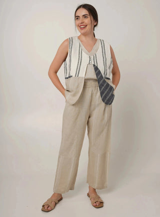 BELLARIA PATCHWORK PURE NATURAL LINEN VEST P C Crafts