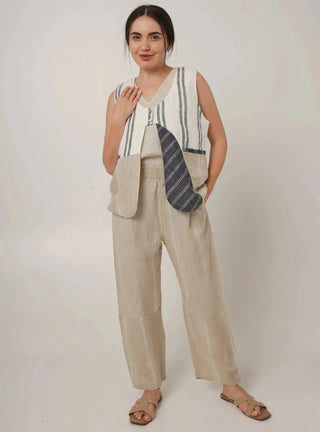 BELLARIA PATCHWORK PURE NATURAL LINEN VEST P C Crafts