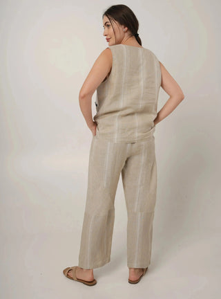 BELLARIA PATCHWORK PURE NATURAL LINEN VEST P C Crafts