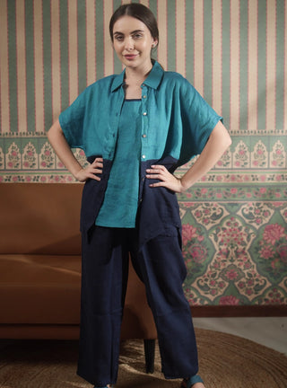 VIVA PURE NATURAL LINEN  COLOR BLOCK SHIRT P C Crafts