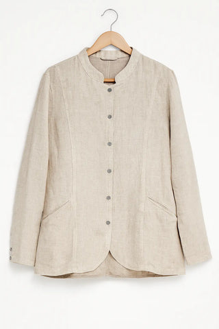 ISABELLA REVERSIBLE LUXE PURE LINEN JACKET – Effortless Two-Way Style P C Crafts