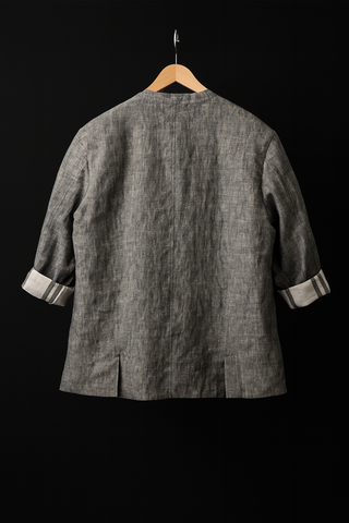 ISABELLA REVERSIBLE LUXE PURE LINEN JACKET – EFFORTLESS TWO WAY STYLE P C Crafts