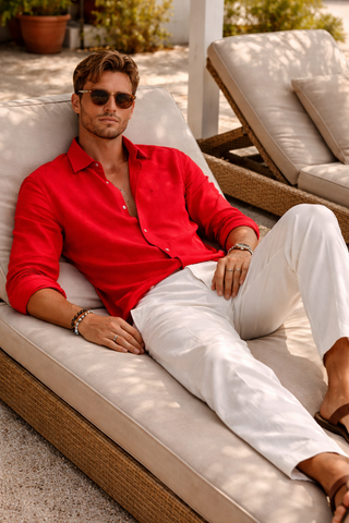 RIVIERA Men Linen Shirt — Where Mediterranean Elegance Meets Modern Menswear