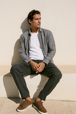 RIVIERA Men Linen Shirt — Where Mediterranean Elegance Meets Modern Menswear P C Crafts