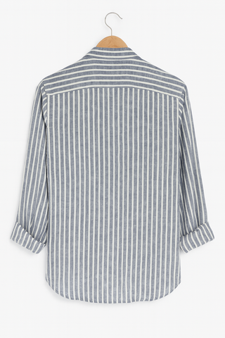 RIVIERA Men Linen Striped Shirt — Where Mediterranean Elegance Meets Modern Menswear P C Crafts