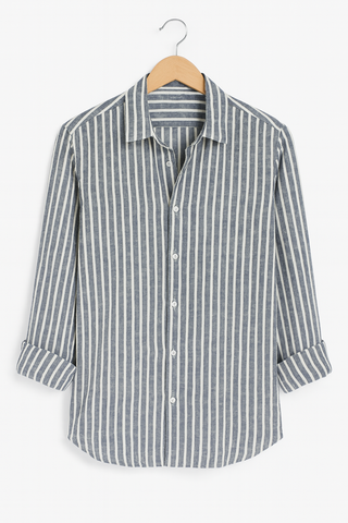 RIVIERA Men Linen Striped Shirt — Where Mediterranean Elegance Meets Modern Menswear P C Crafts
