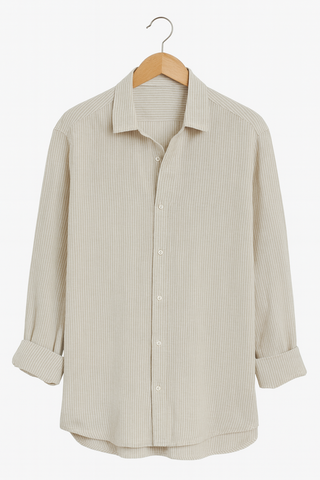 RIVIERA Men Linen Striped Shirt — Where Mediterranean Elegance Meets Modern Menswear P C Crafts