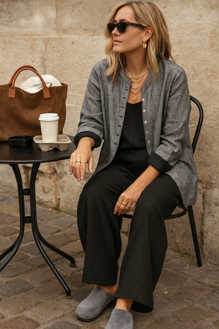 Sophia- Premium Linen Jacket – Understated Elegance P C Crafts