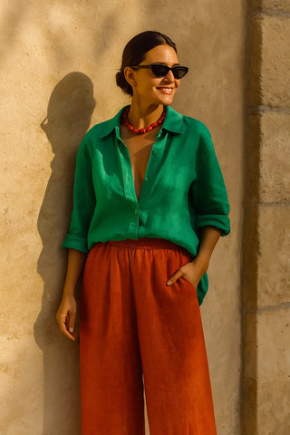 NARLA PURE NATURAL LINEN CLASSIC SHIRT P C Crafts