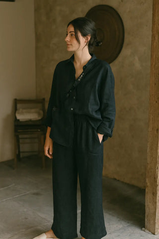 NARLA PURE NATURAL LINEN SOLID COLOR CO-ORD SET P C Crafts