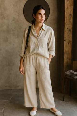 NARLA PURE NATURAL LINEN CLASSIC SHIRT P C Crafts