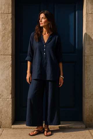 LUCIA PURE NATURAL LINEN CO-ORD SET P C Crafts