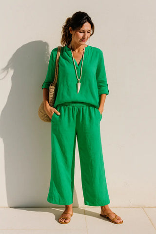 Lucia Pure Natural Linen Co-ord Set P C Crafts