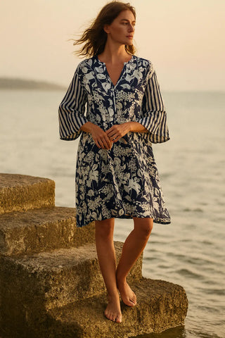 AURA PURE NATURAL LINEN AZURE GARDEN DRESS P C Crafts