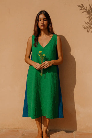 ARALA PURE NATURAL LINEN SLEEVELESS CLASSIC DRESS P C Crafts