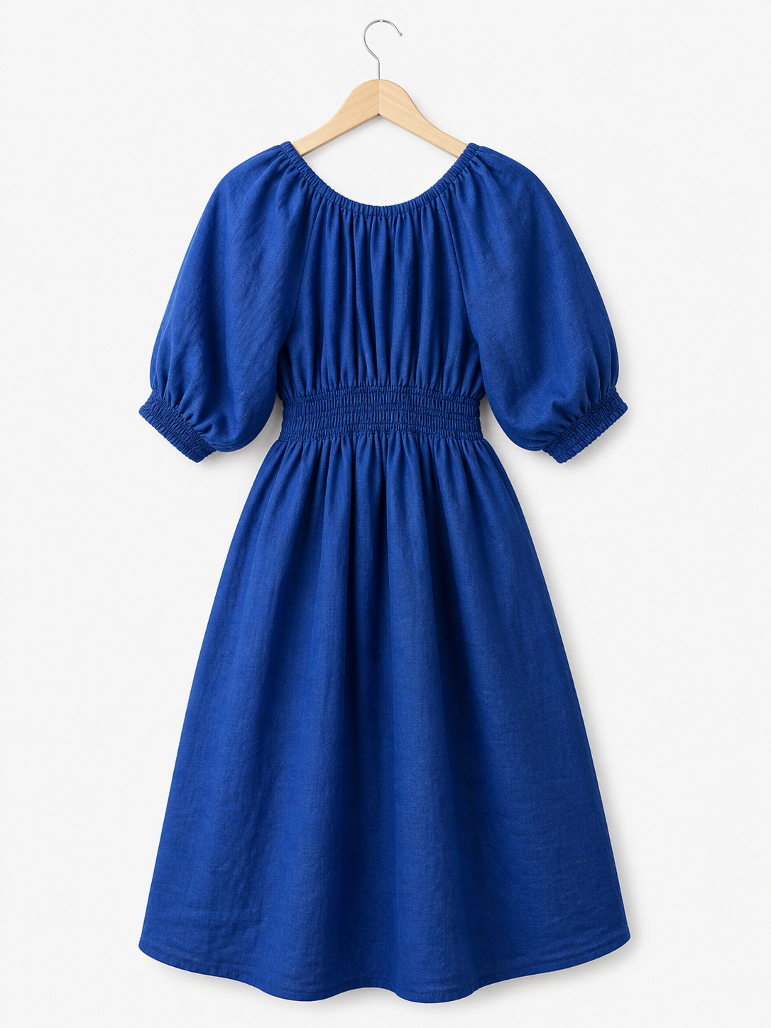 SOLEIL Premium Soleil Linen Dress Cobalt Blue | Elegant Smocked Line FABULOUS! Linen by P C Crafts SOLEIL Premium Soleil Linen Dress Cobalt Blue | Elegant Smocked Line FABULOUS! Linen by P C Crafts