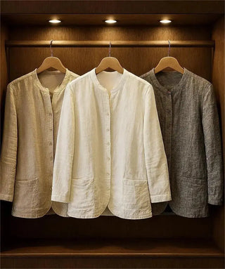 Sophia Full Sleeve Linen Jacket P C Crafts