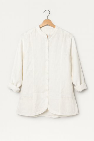 Sophia Full Sleeve Pure Linen Jacket P C Crafts