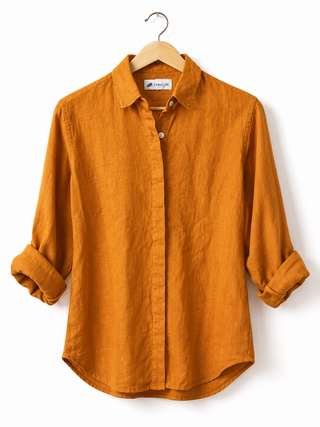 ALICE Mustard Linen Co-Ord Set for Women | Premium Natural Linen Matching Set | FABULOUS! Linen