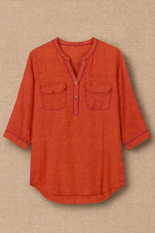 EVADNE PURE NATURAL LINEN SOLID COLOR CO-ORD SET P C Crafts