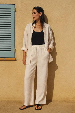 NARLA PURE NATURAL LINEN SOLID COLOR CO-ORD SET P C Crafts