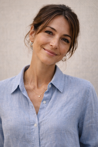 NARLA Sky Blue Linen Shirt – Effortless Mediterranean Elegance